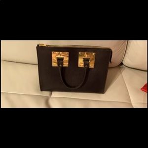 Sophie Hulme black leather bag